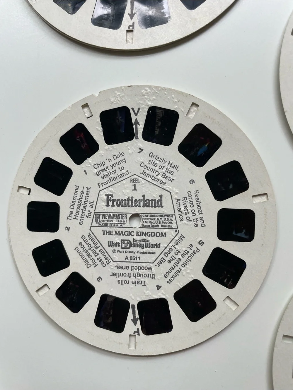 Vintage View-Master Reels - Frontierland / Fantasyland
